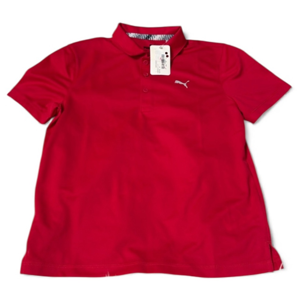 NWT Puma Youth Boys Red Essential Polo M